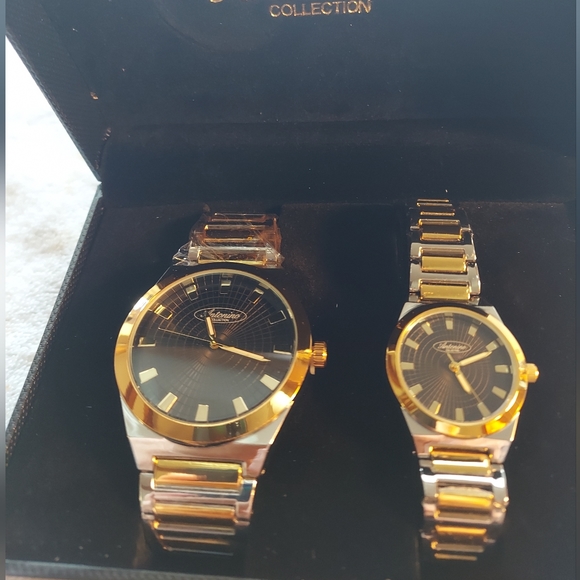 Antonio NIB his/her gold silver watches brand new
